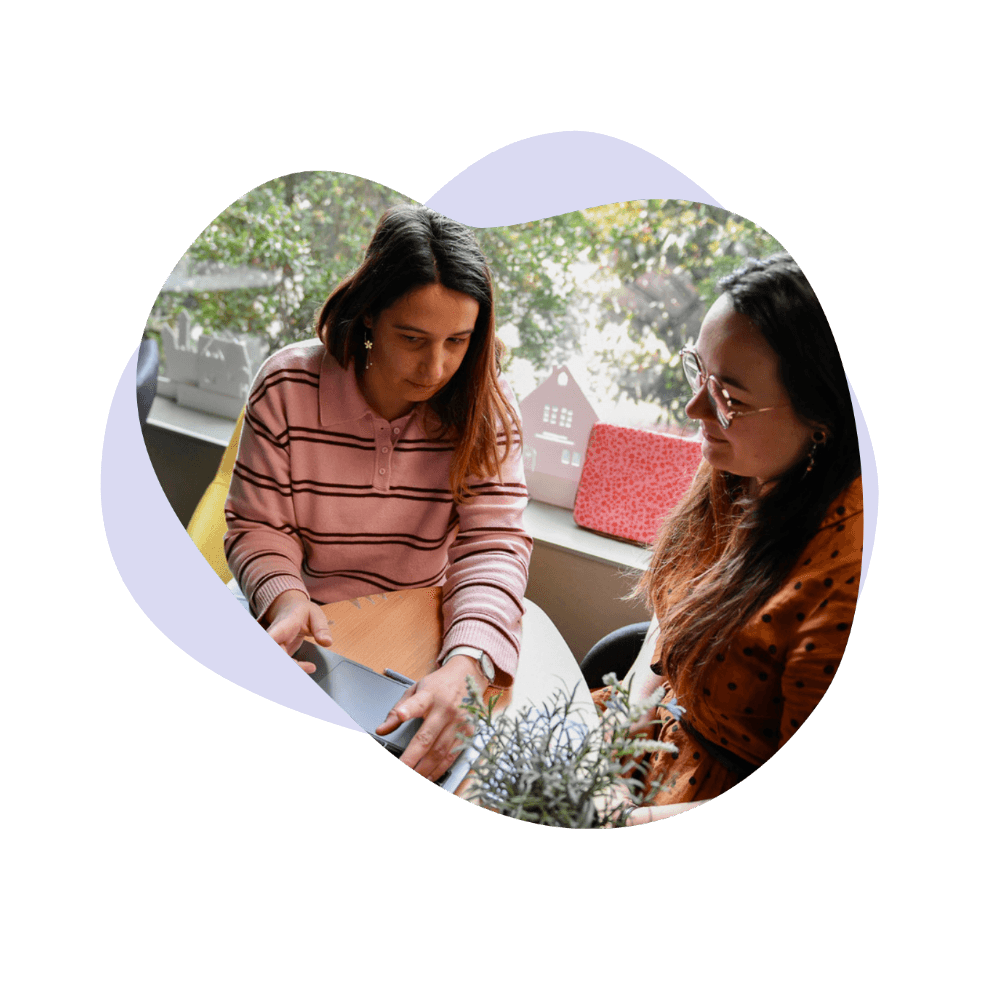 Échange collaboratif entre Florence Giesen et une porteuse de projet autour de la conception d'un produit de santé numérique