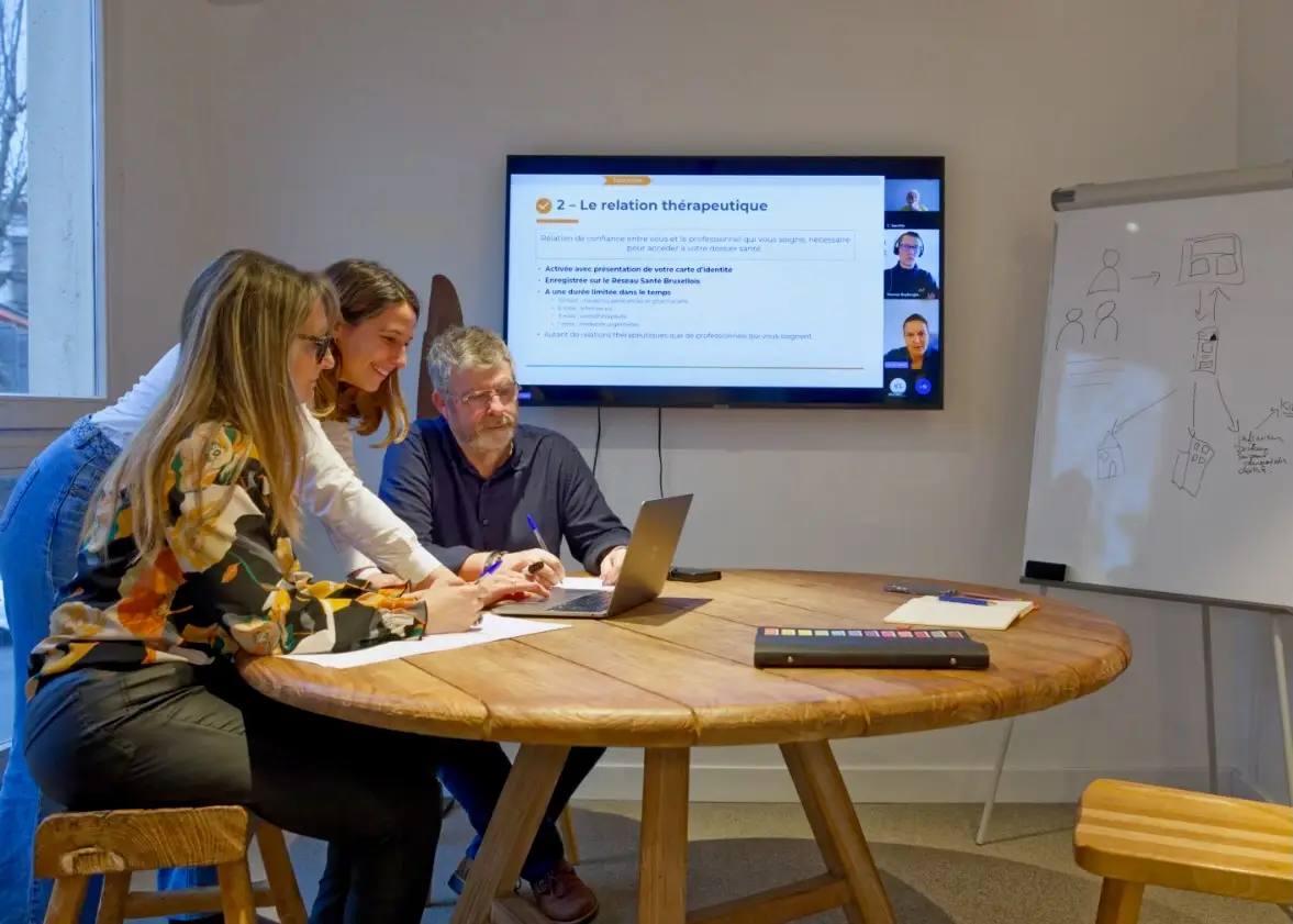 Equipe de travail startup santé