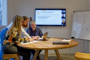Equipe de travail startup santé